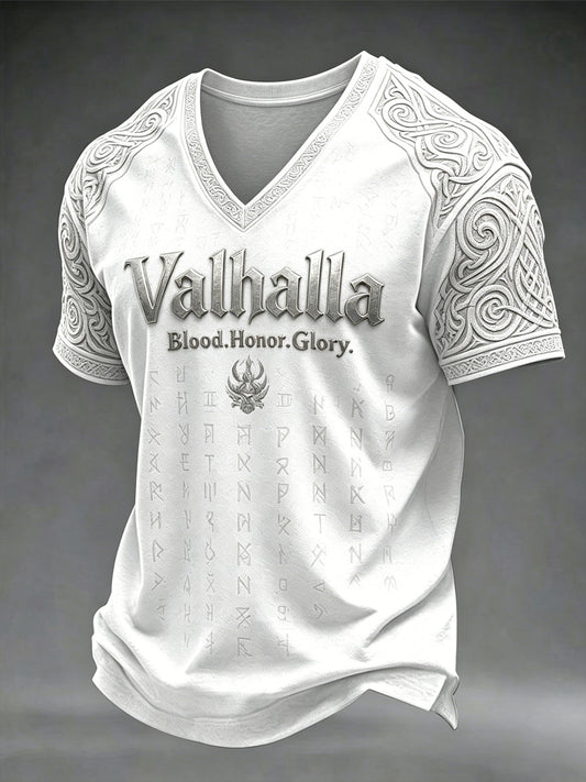 T-skjorte for menn med V-hals Valhalla