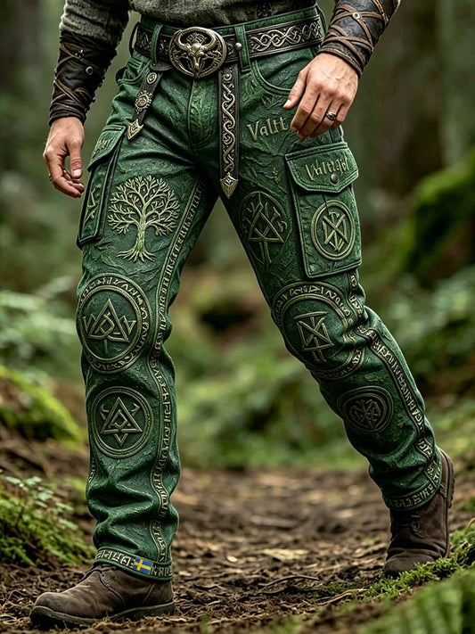 Herremote Vikingkunsttrykk Langbukser