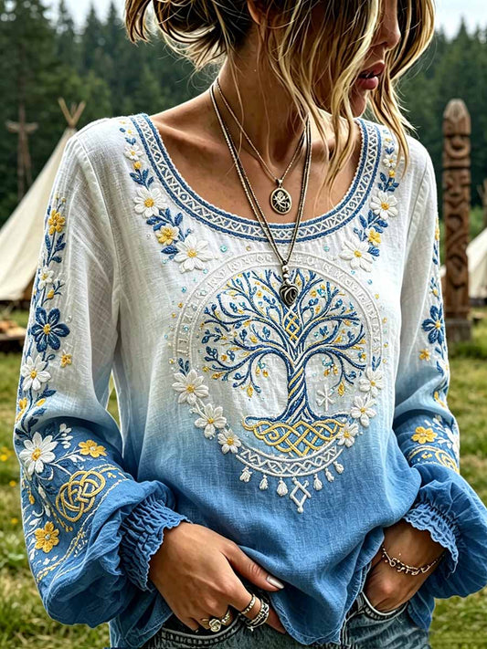 Dame Viking Livets Tre Kunsttrykk Topp