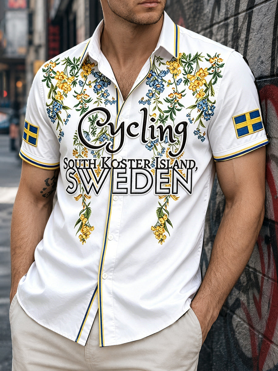 Herrens svenska Cykling Floral Print