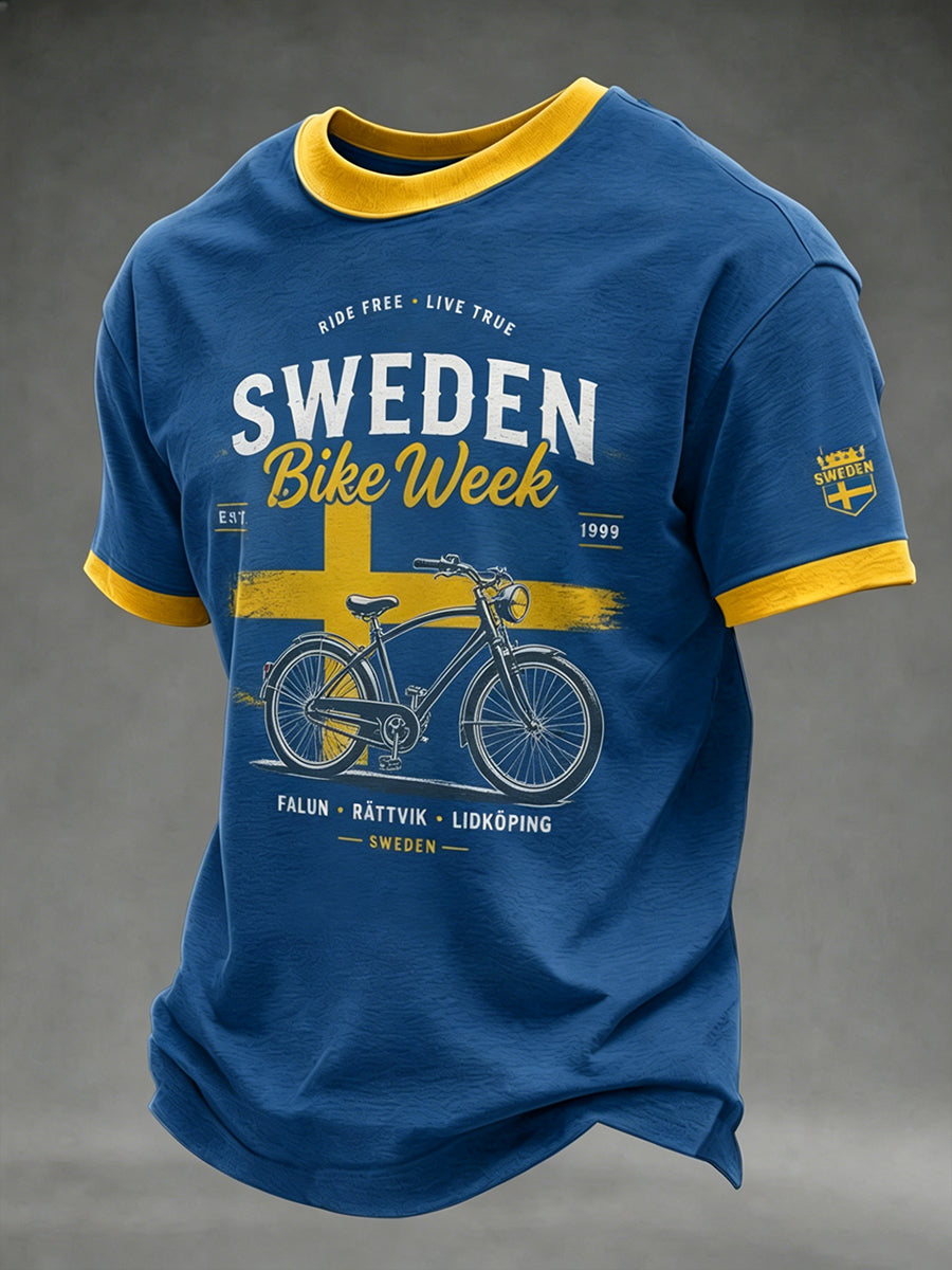 Herrcykelveckans T-shirt med tryck för män