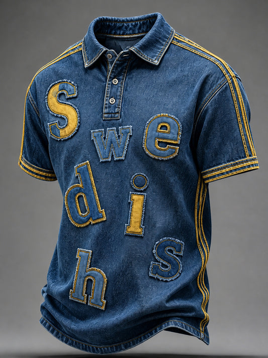 Herrarnas Svenska Fotbollsmatch Supporterklubb Konsttryck Polo