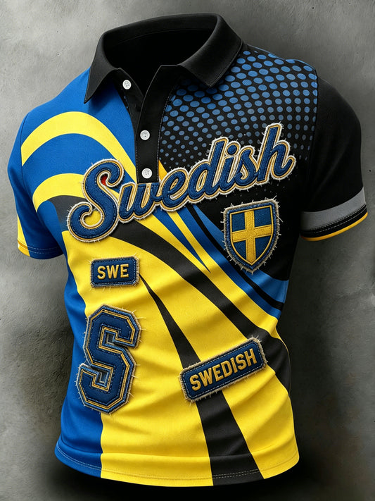 Herrarnas Svenska Fotbollsmatch Supporterklubb Konsttryck Polo