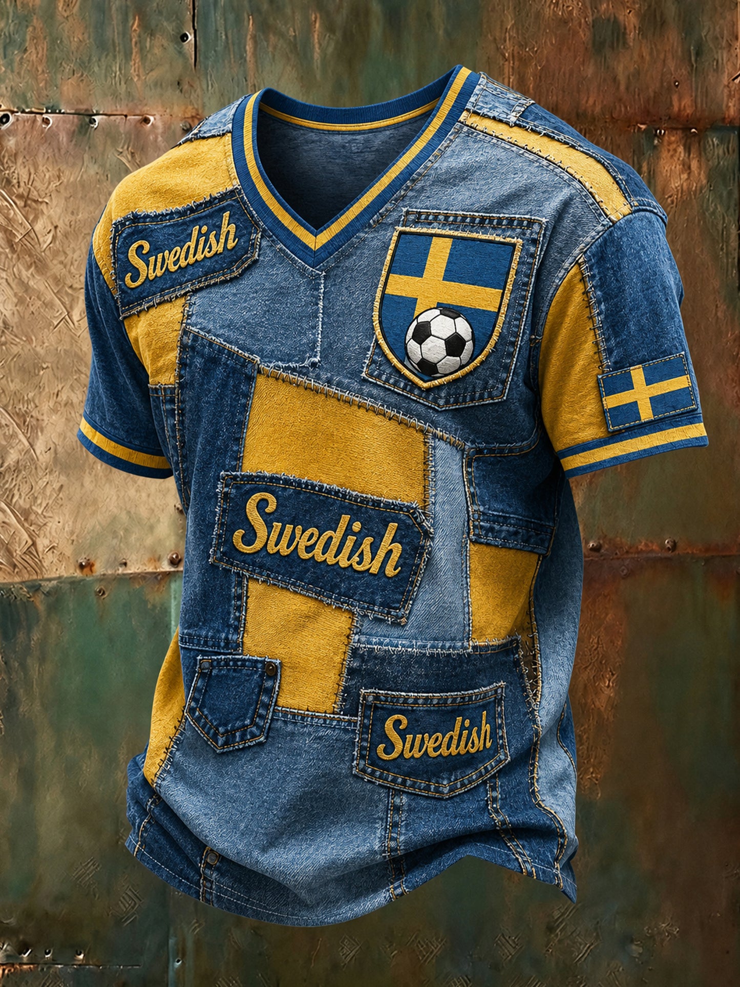 Herrarnas fotbollsmatch – hejarklackkonsttryck T-shirt