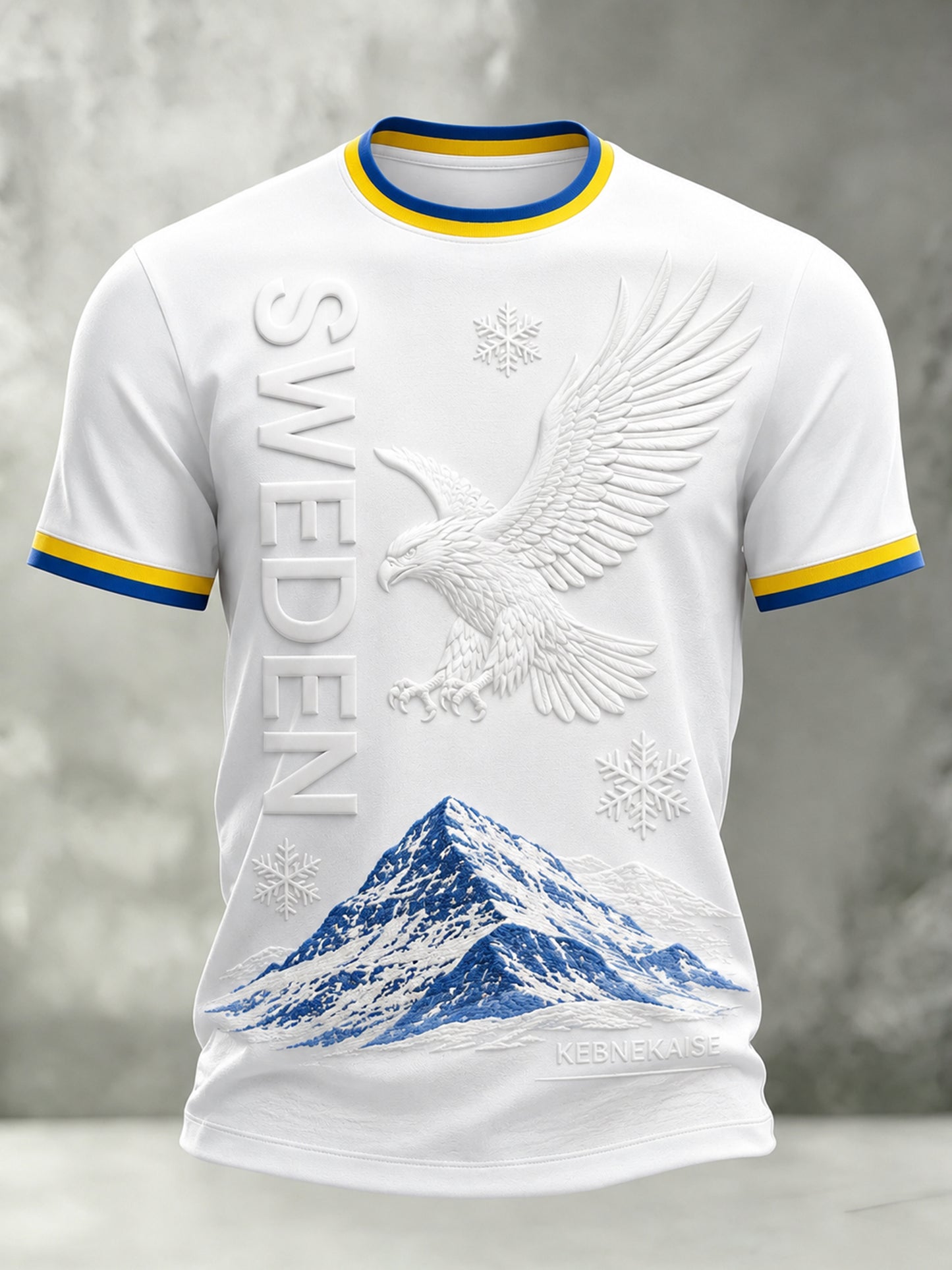 Herrarnas konsttryck T-shirt för Sveriges nationaldag