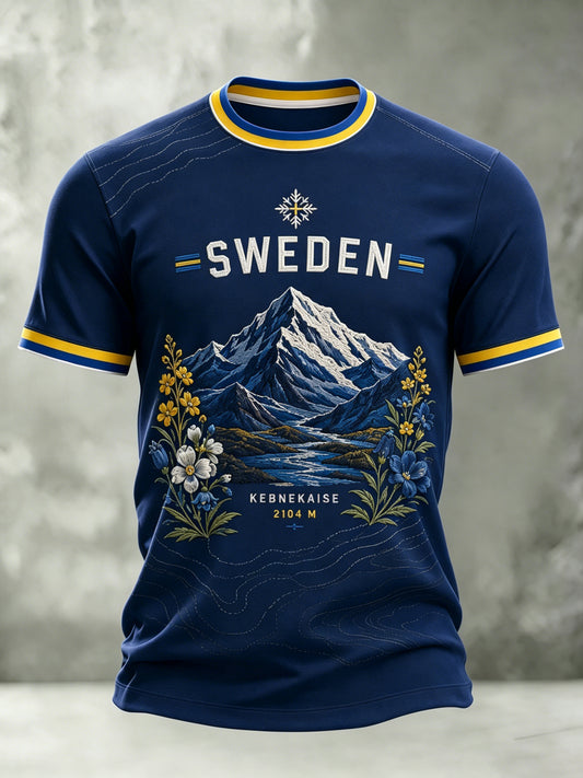 Herr svensk nasjonaldag Kunsttrykk T-skjorte