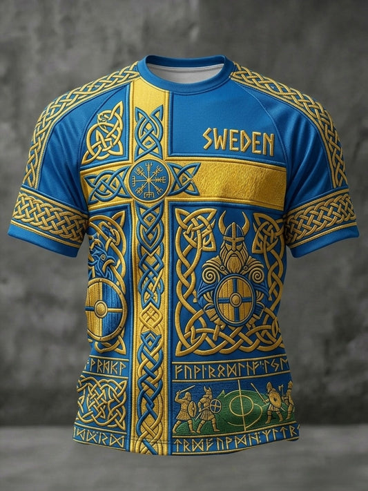 Retro Sverige 2026 Fotball T-skjorte for menn