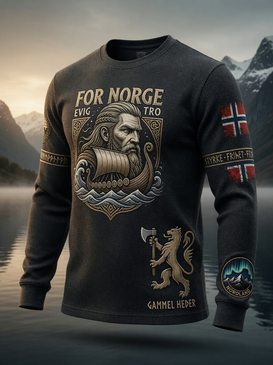 Retro norsk kunst Totem Vaffel- T-shirt