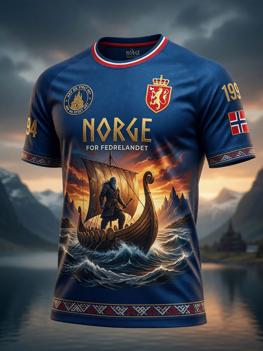 Retro Norge 2026 «Forover» kunstnerisk t-shirt