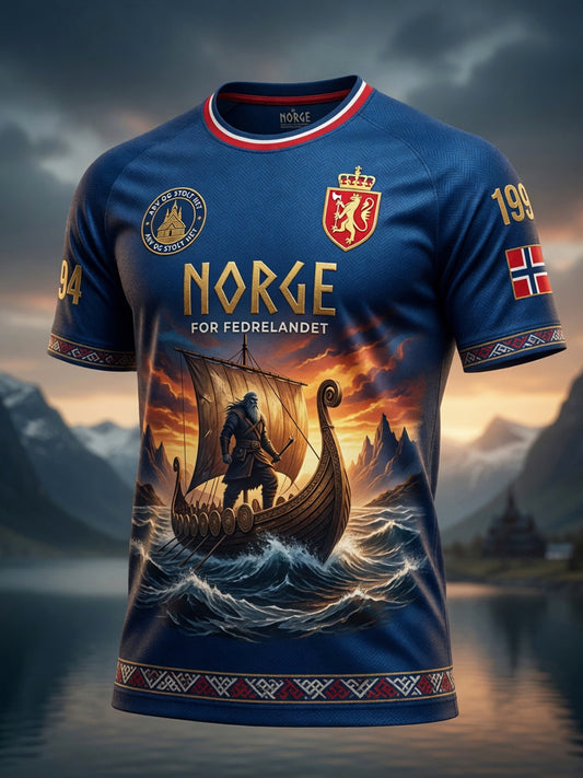 Retro Norge 2026 «Forover» kunstnerisk t-shirt
