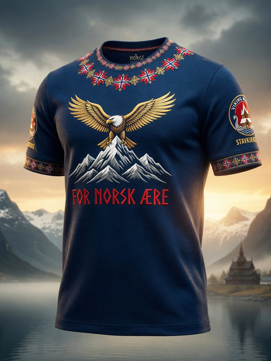 Retro norske ørn snøfjell kunstfjell