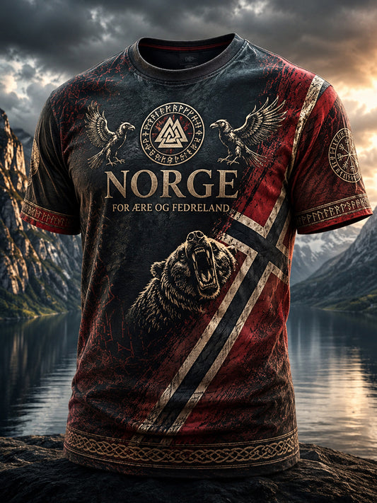 Retro norsk dyreprint