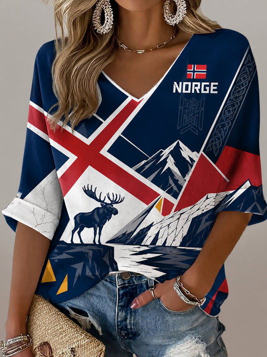 Damelangetopp med V-hals: Norsk fotballfankultur og heiarop-kunsttrykk