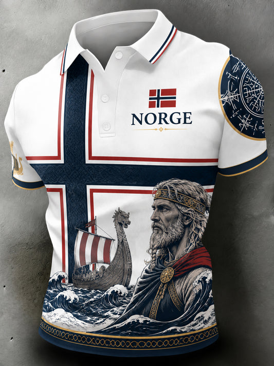Menns Matchende Stil: Norsk Fotballfanskultur & Heiar-Art-Print-Polo