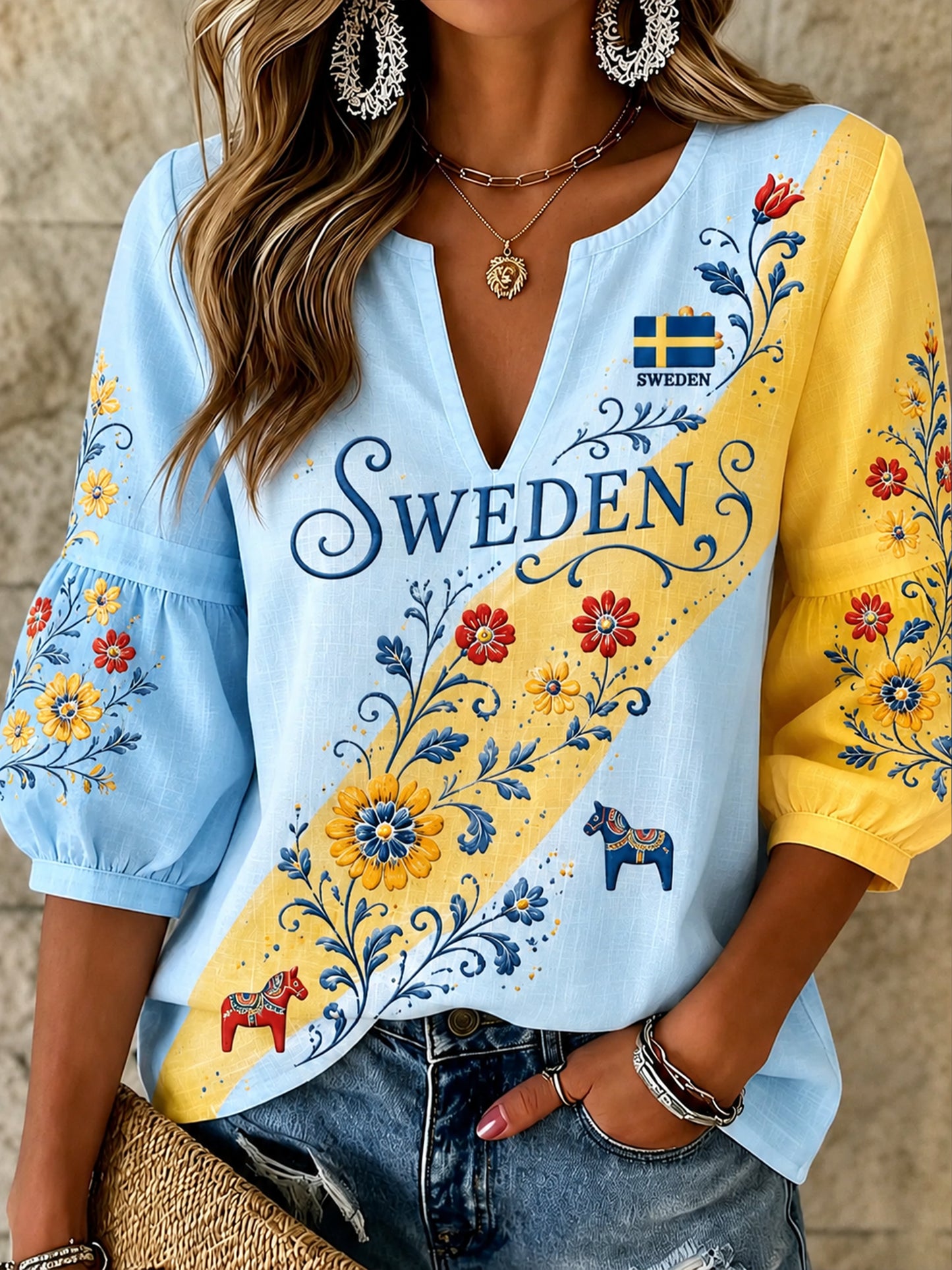 Kvinnors svenska midsommardag Minneskonst Skriv ut V-Hack Topp