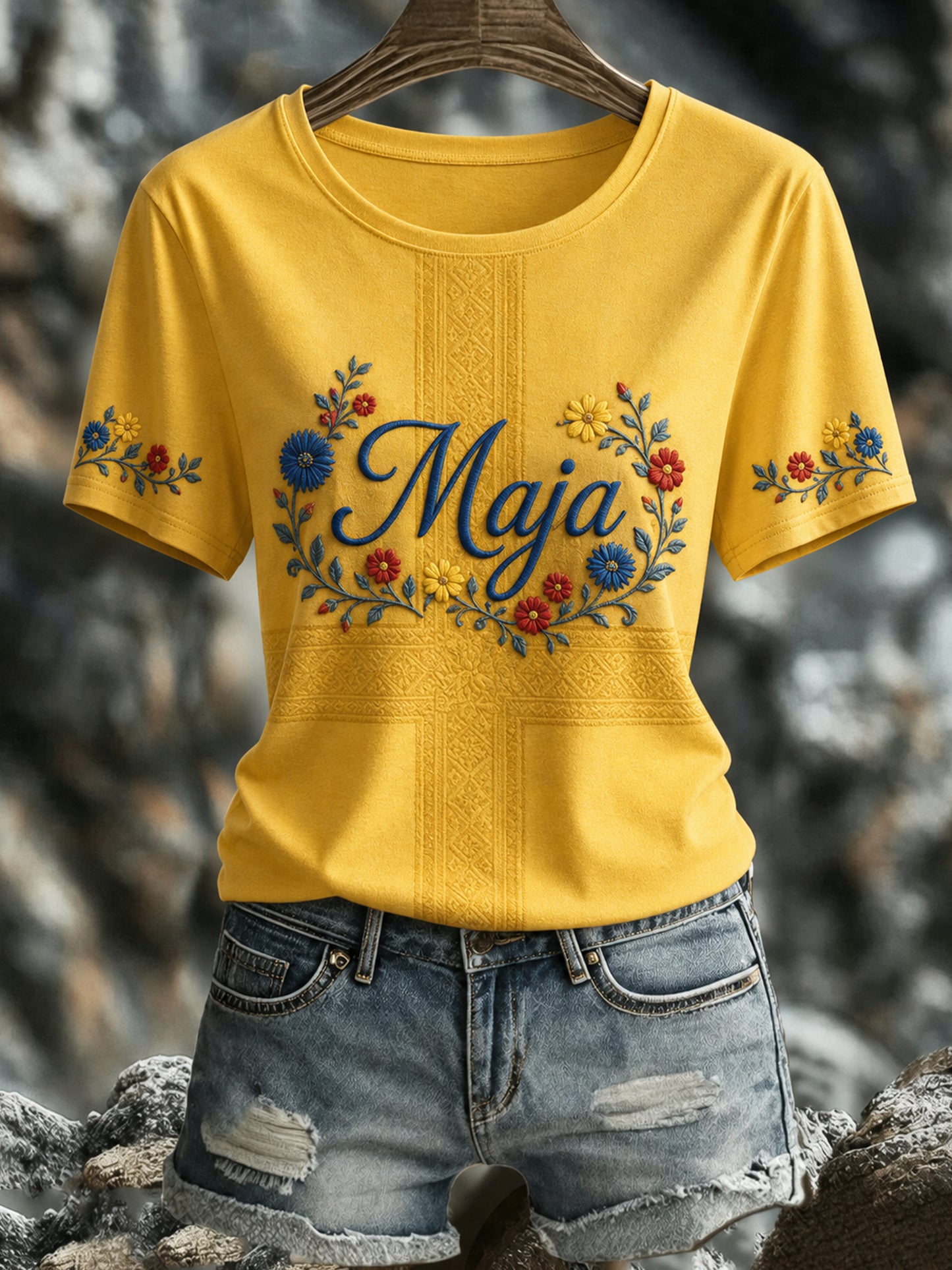 Dammens svenska midsommarminneskonsttryck T-shirt