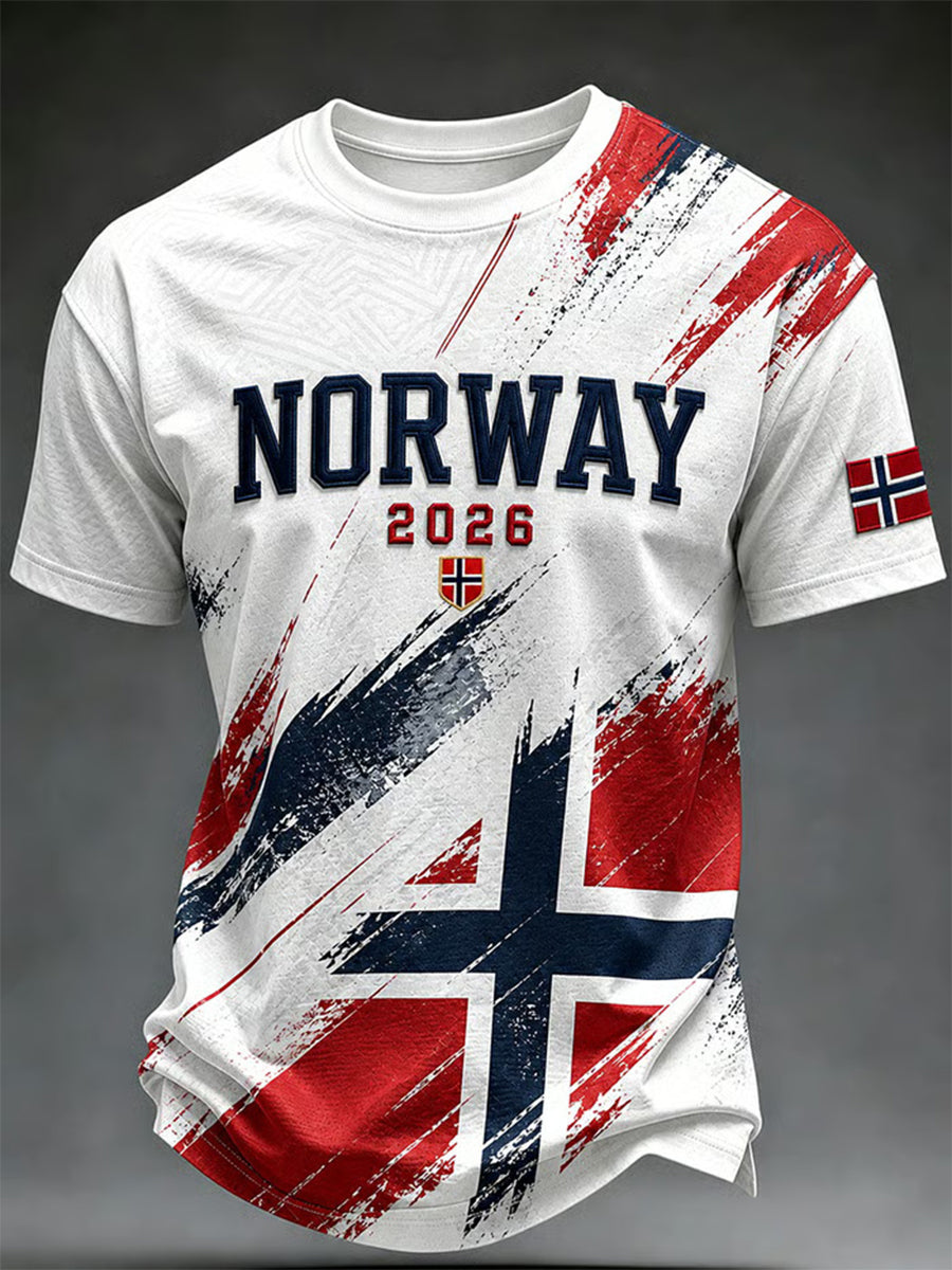 Menns norske fotball T-shirt Sport-stil Unisex