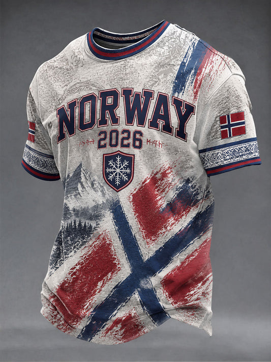 Herrer Norge Fotball Fritid Sportstil Unisex T-skjorte