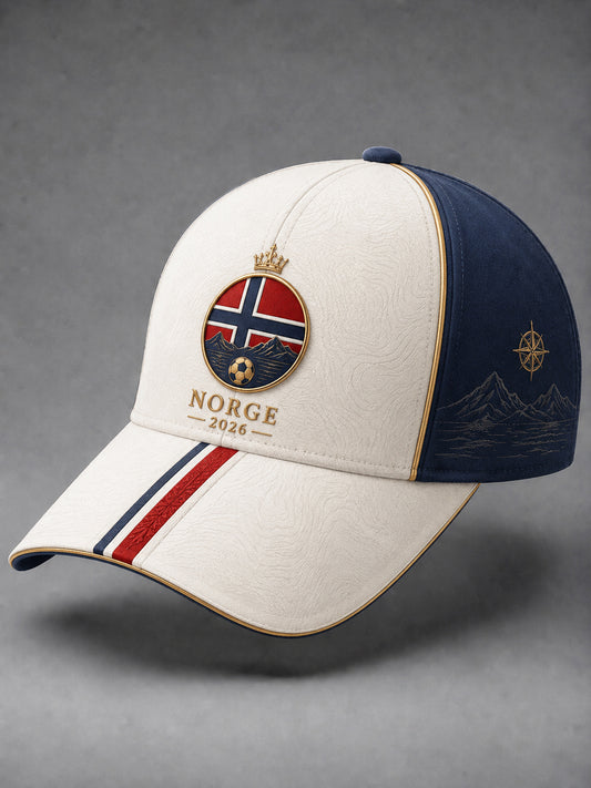 Unisex 2026 Norge fotball, klassisk fotballkapsle
