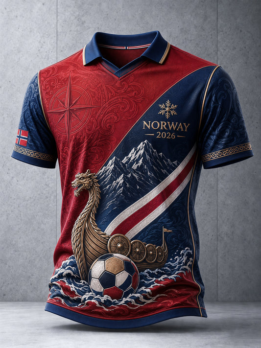 Menns 2026 Norge klassisk spisefotboll Jersey.