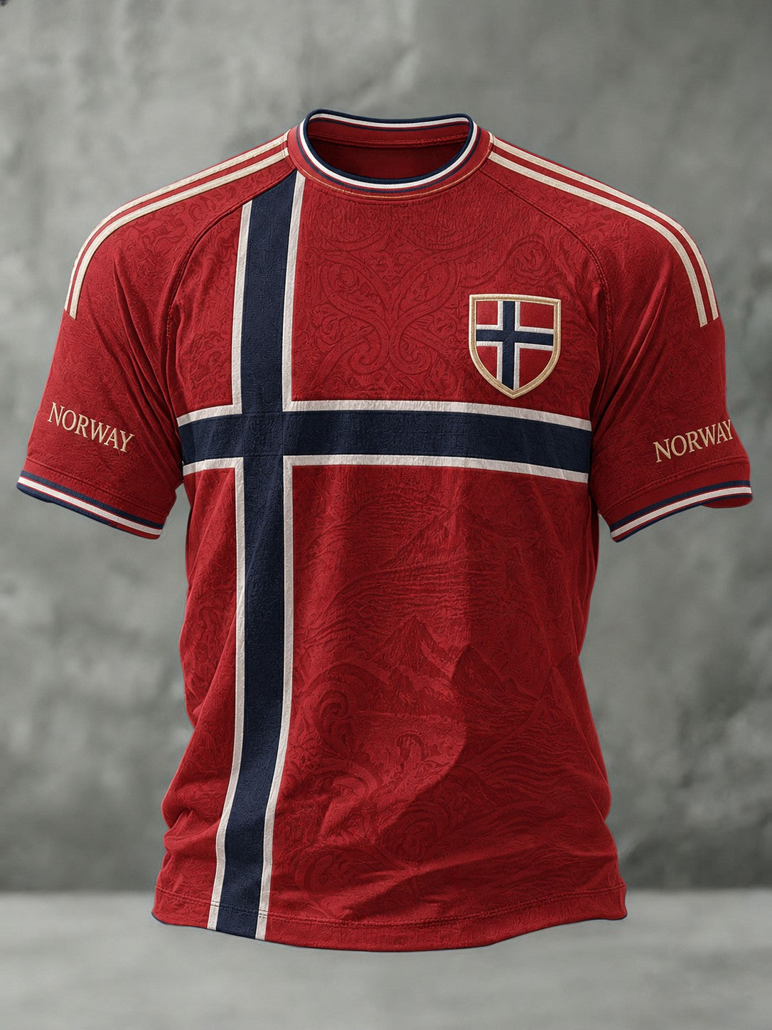 Menns Norge Fotball T-skjorte med trykk
