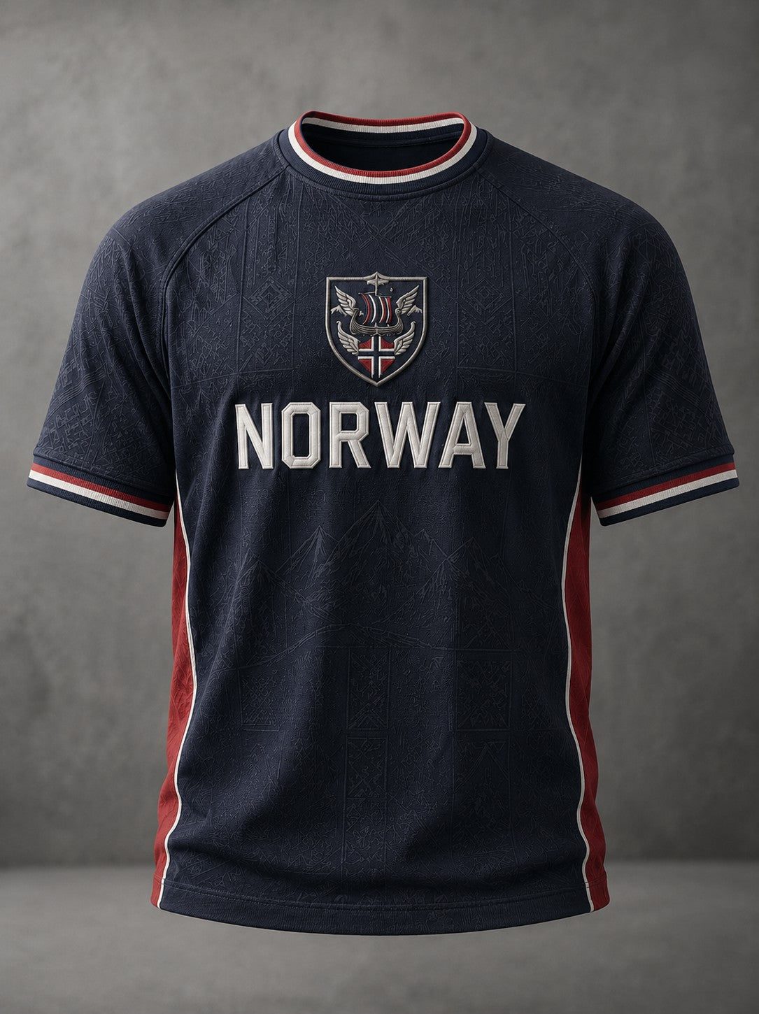 Menns Norge Fotball T-skjorte med trykk