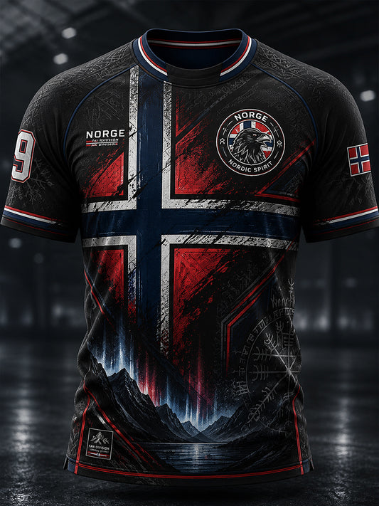 Herrens viking Norge, korte erme-t-shirt