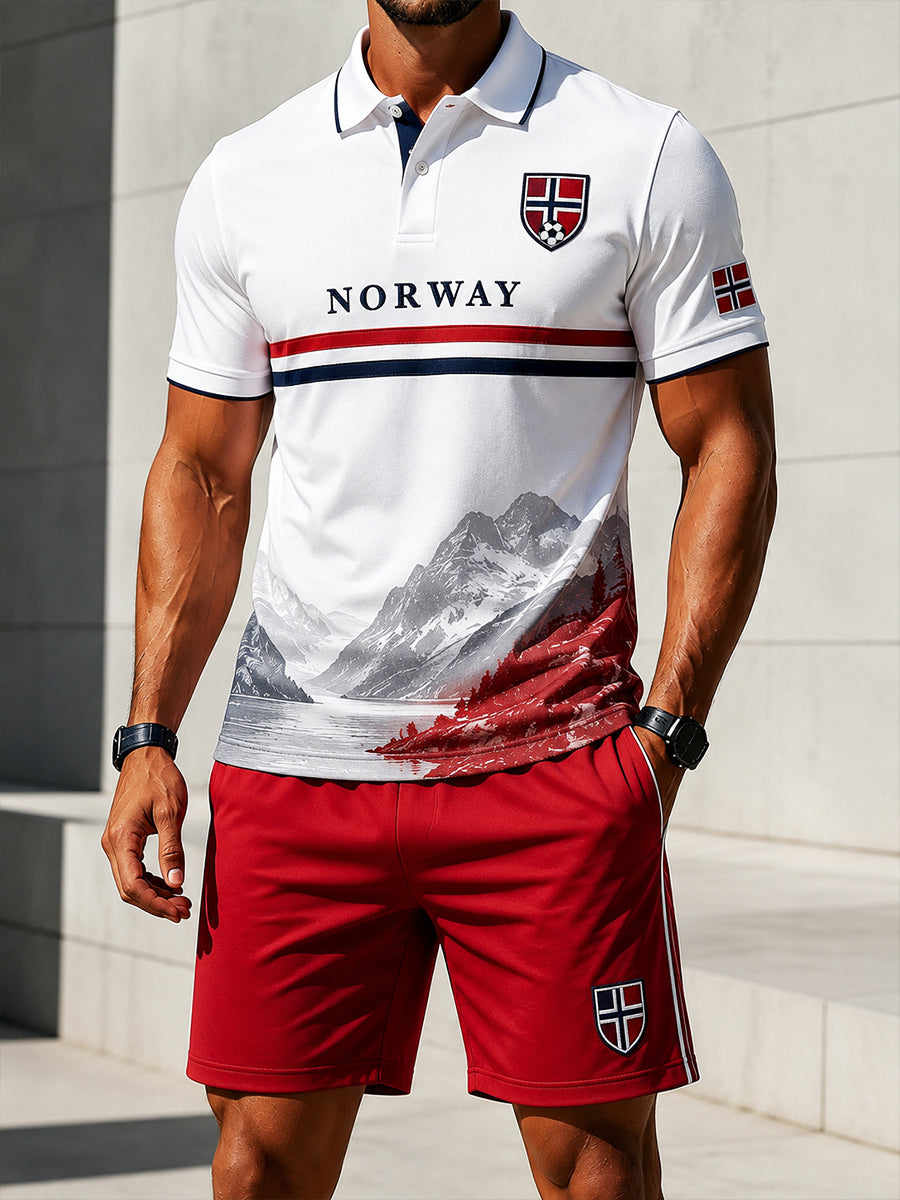 Retro nordisk kunsttrykk i vikingstil, uformelt todelssett