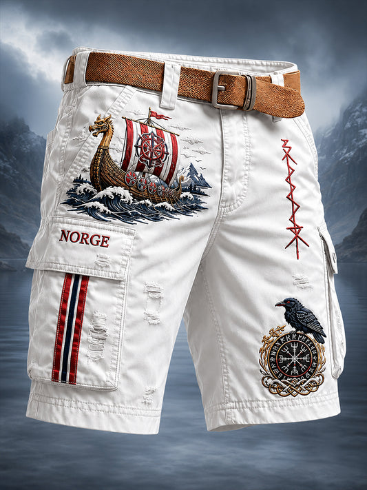 Retro Norge Viking Nordisk Stil Kunsttrykk Avslappede lastebukser