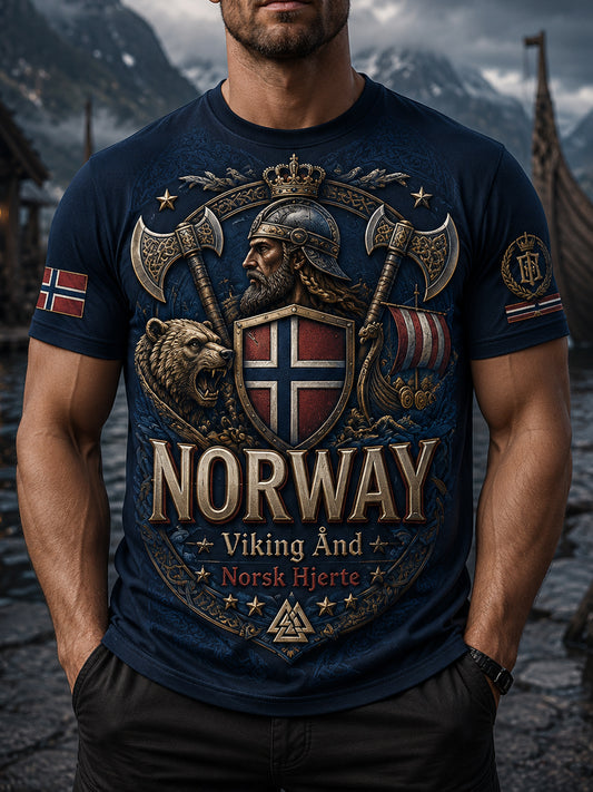 Norsk vikingtema patriotisk kunst til herret