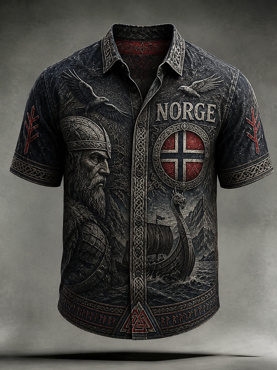 Retro norsk viking-stilsk skjort