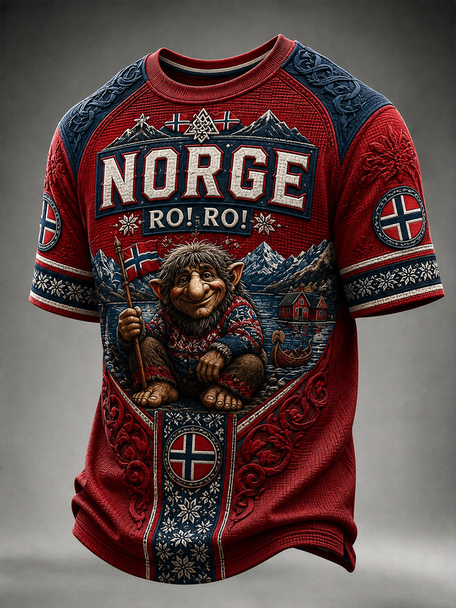 Retro norsk RO! RO! T-shirt med vaffel