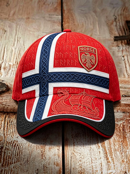 Vintage Norge vikingeskip kunst Celtic Flag Skriv ut Unisex Hatt