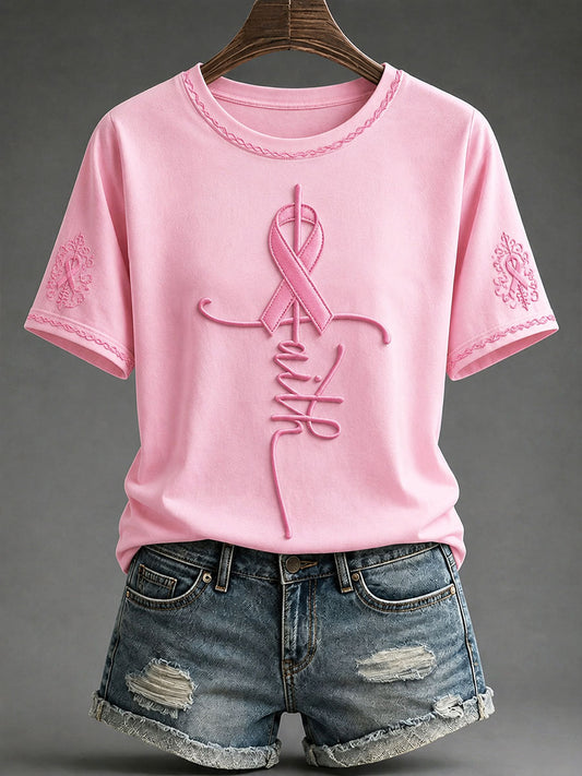 Kvinnors Tro – Preventiv och medvetandegörande t-shirt om bröstcancer