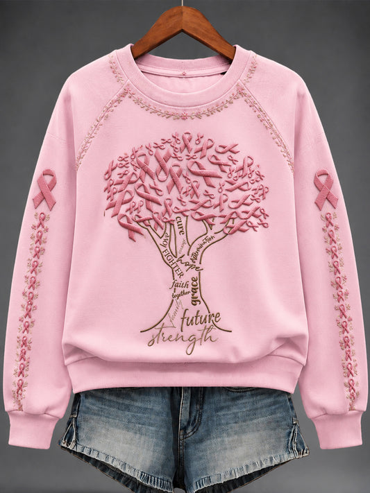 Kvinnors bröstcancer Print Sweatshirt