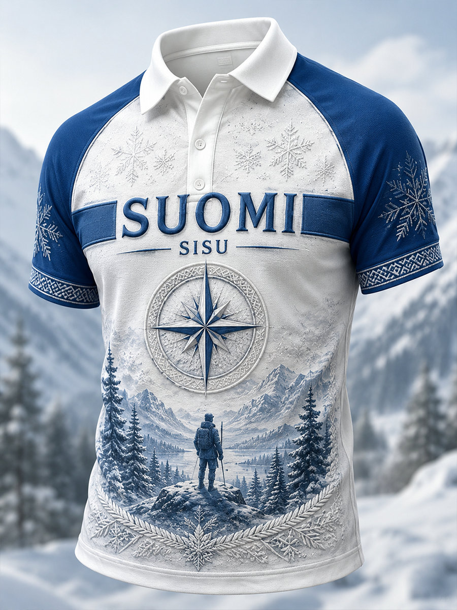 Miesten veterani Sisu Tulosta Polo-paita