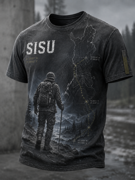 Herr T-shirt Sisu med korta ärmar för veteraner