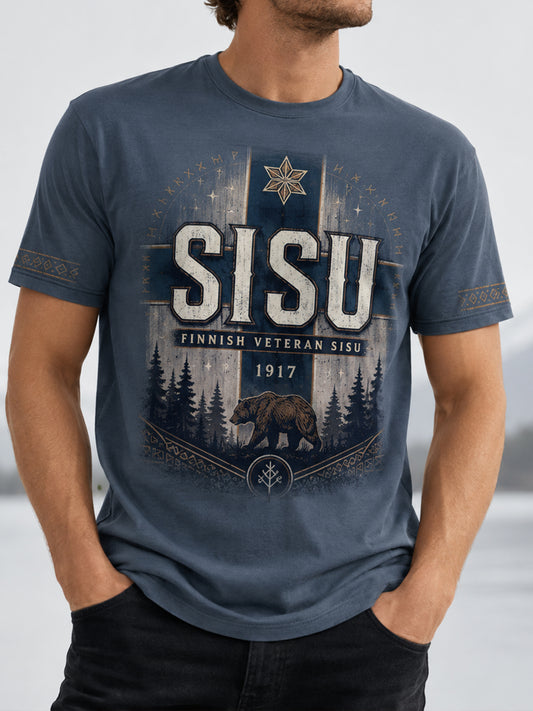 Miesten Suomen Veteraniperintösarja Art Print T-paita