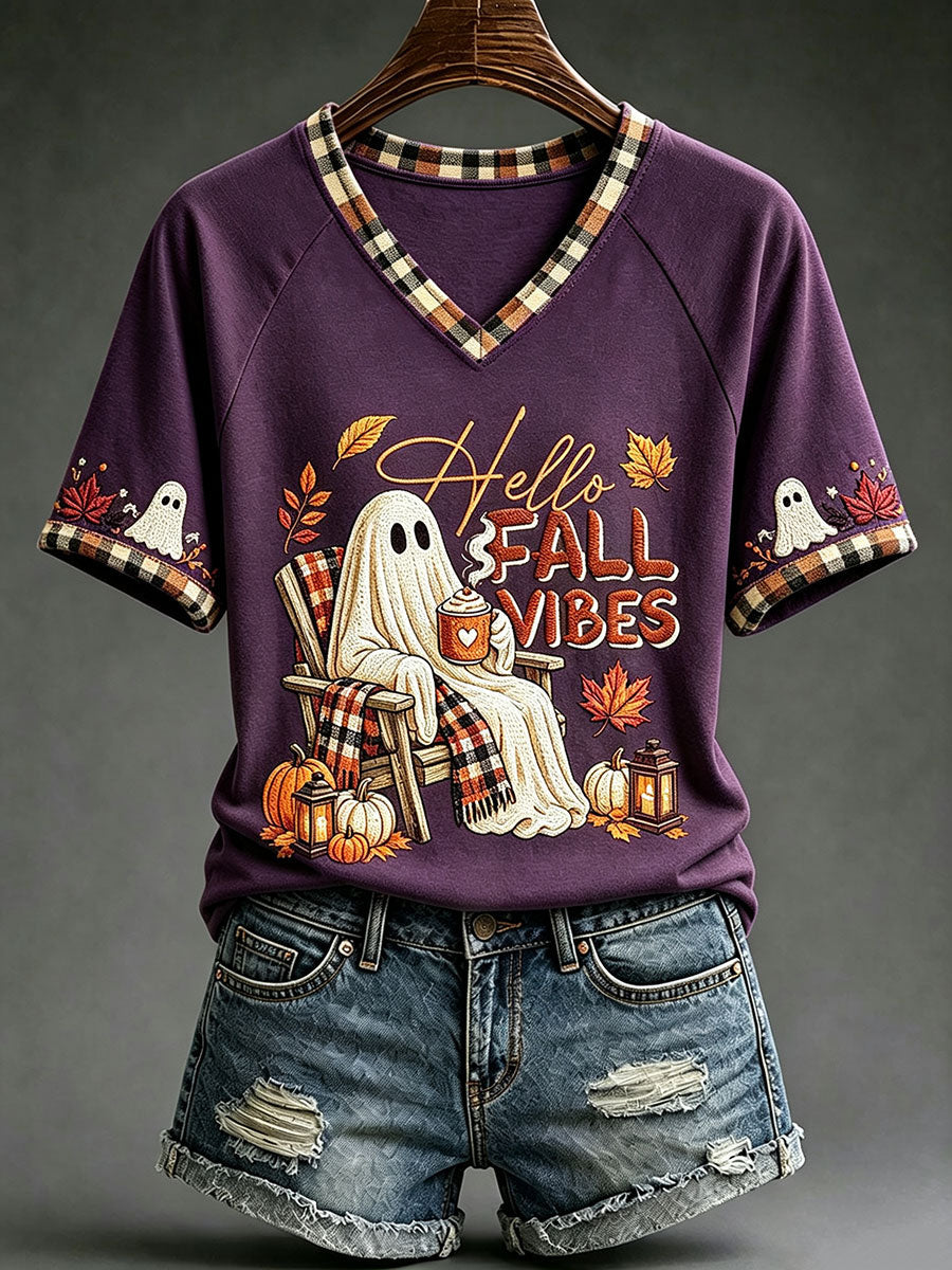 Kvinnhöst V-hals T-shirts