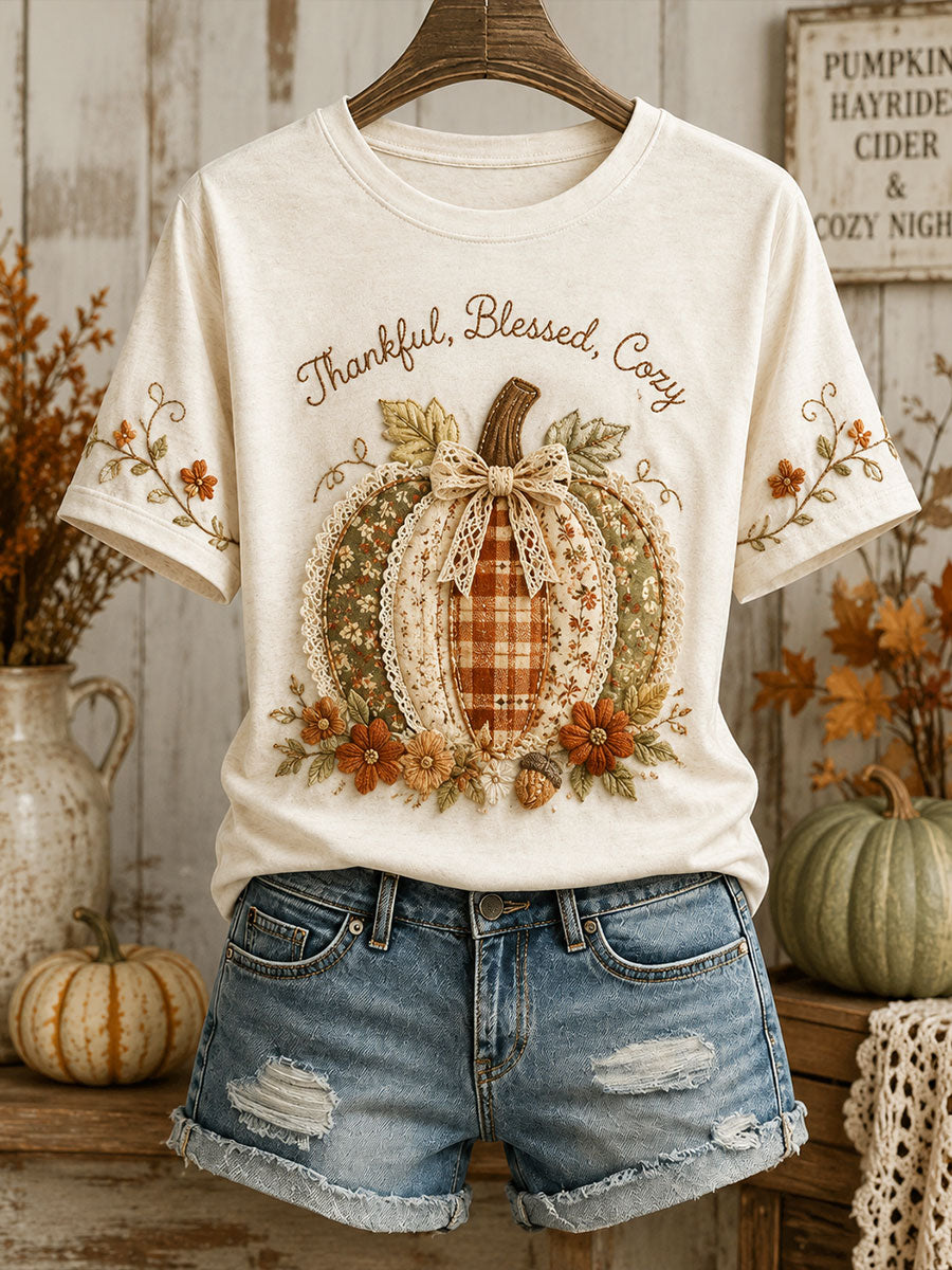 Damens Vintage Pumpa Fall T-shirt