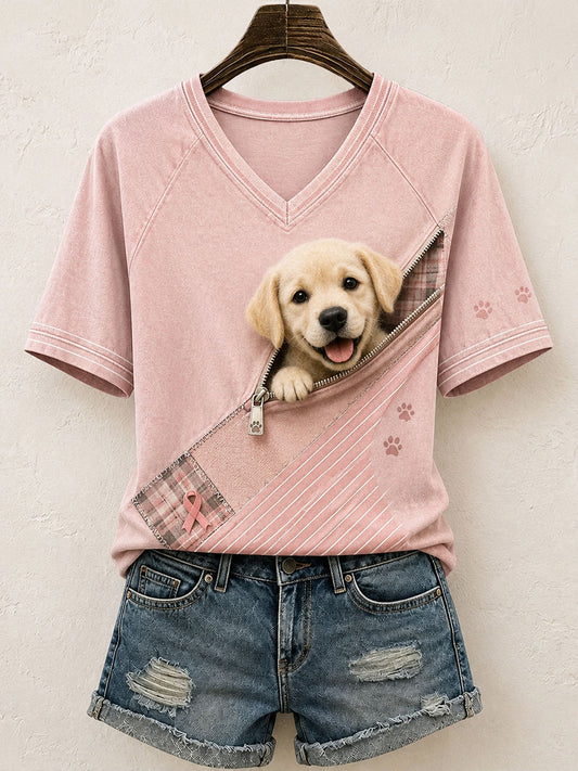 Kvinnors söta Golden Retriever mönster mönster mönster konst T-shirt