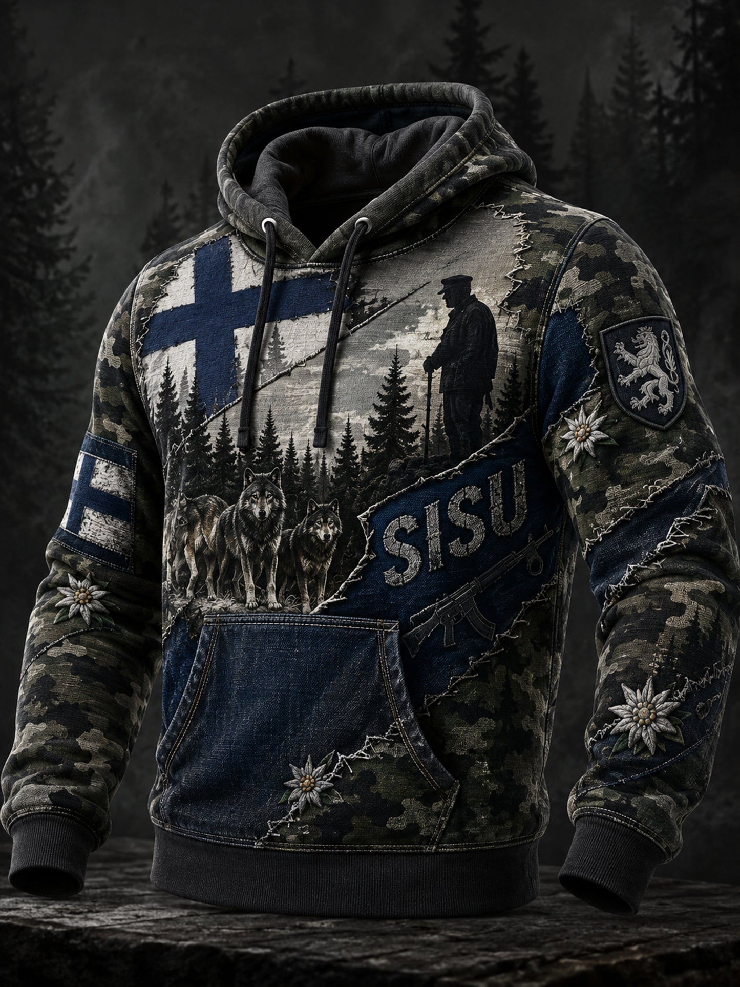 Miesten suomalainen Veteran muistomerkki Graafinen tulostuspainopaikka