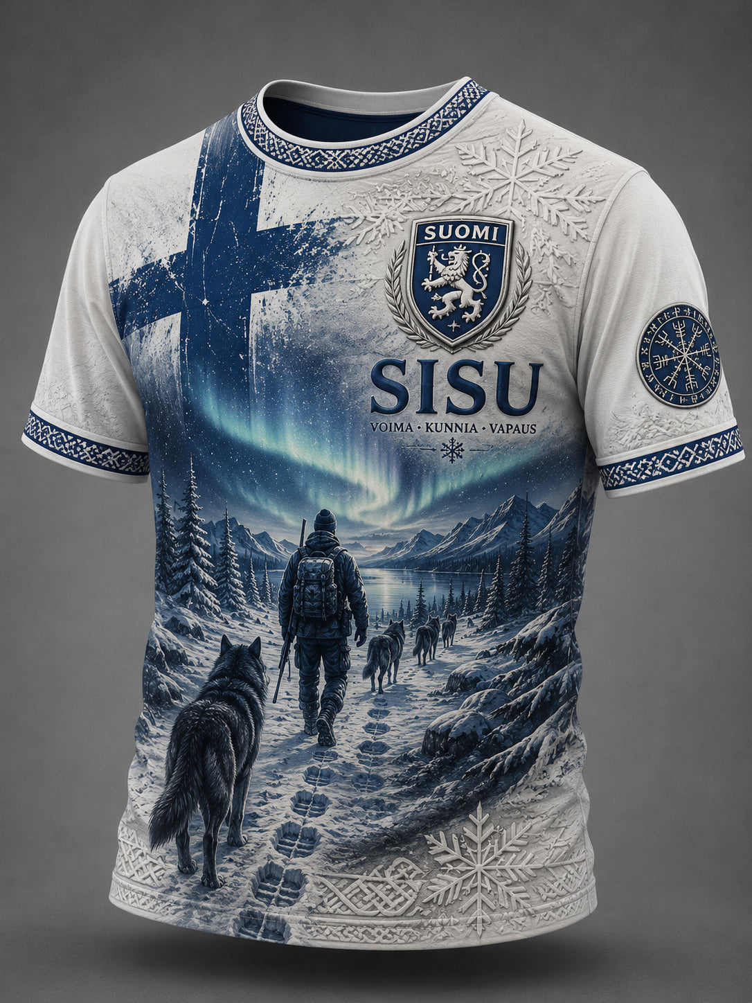 Miesten Sisu Henki Element Art Print T-Shirt