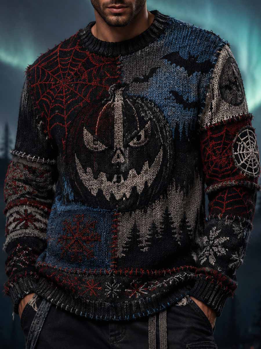 Menns Retro Halloween-mønster: Skriv ut gjeser