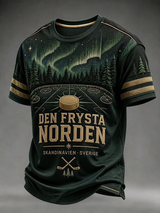 Retro Swedish Hockey Fan Casual T-shirt