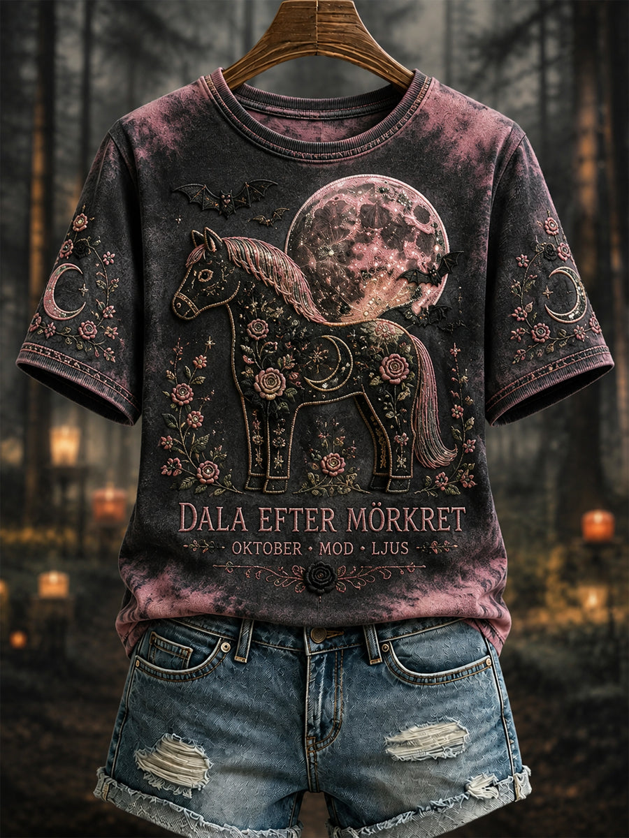 Kvinnlig Halloween-bröstcancermedvetenhetströja med texten “Dara”