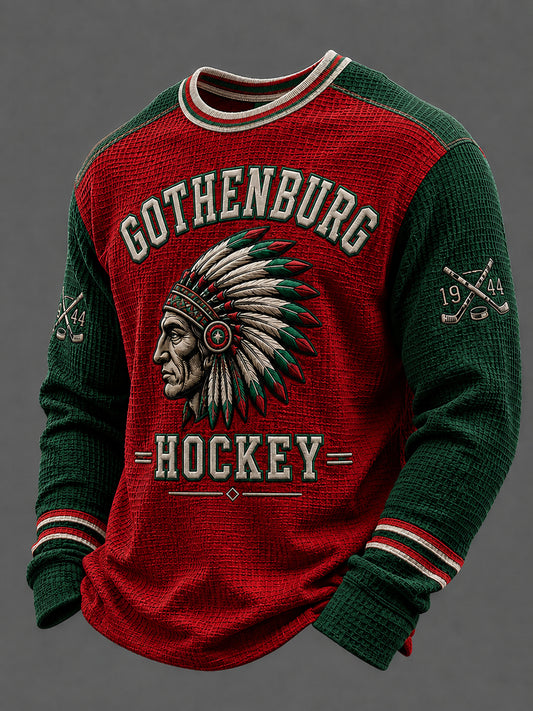Göteborgs hockeymästartraditions våffelvävd t-shirt