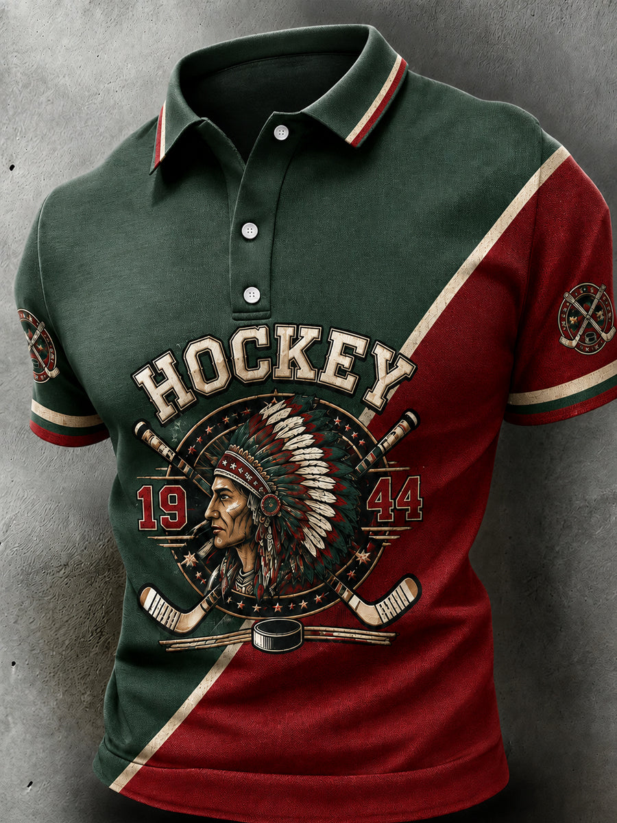 Retro Göteborg Hockey Fan Casual Polo Skjorta