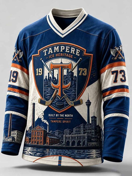 Herrarnas finska retrotraditionella sweatshirt för ishockey