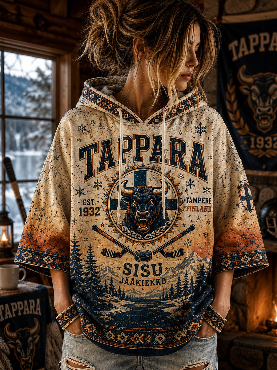 Naisten Suomen jääkiekko Tappara löysä huppari